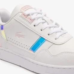 Lacoste Juniors T-Clip Trainers in White pink