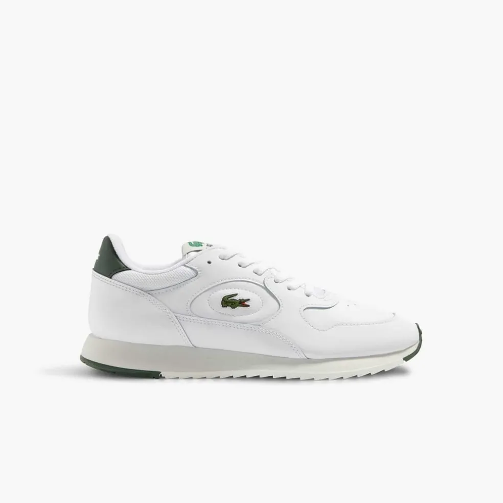 Lacoste Line Track Low Top Running Sneakers in White
