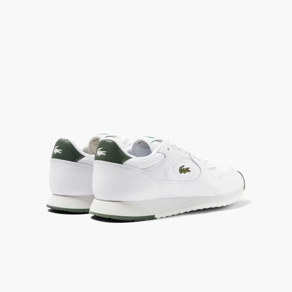 Lacoste Line Track Low Top Running Sneakers in White