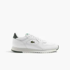 Lacoste Line Track Low Top Running Sneakers in White