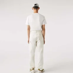 Lacoste Live Heritage Patchwork Organic Cotton Pants in Multi colour