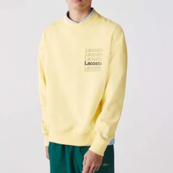 Lacoste Live Live Loose Fit Crewneck Sweatshirt in Yellow