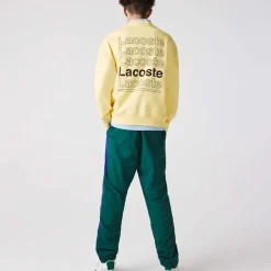 Lacoste Live Live Loose Fit Crewneck Sweatshirt in Yellow