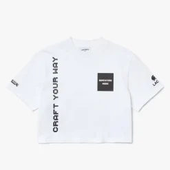 Lacoste Live Live x Minecraft Short Organic Cotton T-Shirt in White