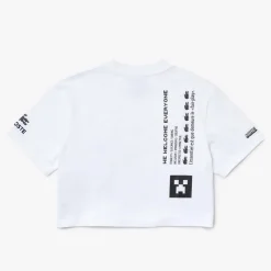 Lacoste Live Live x Minecraft Short Organic Cotton T-Shirt in White