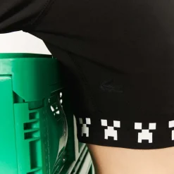 Lacoste Live Live x Minecraft Cropped T-Shirt in Black