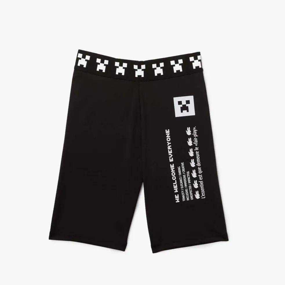 Lacoste Live x Minecraft Bike Shorts in Black