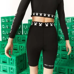Lacoste Live x Minecraft Bike Shorts in Black