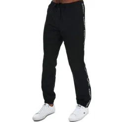 Lacoste Logo Tape Track Pants in Black