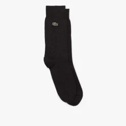 Lacoste Long Cotton Marl Socks in Black