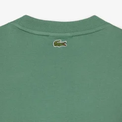 Lacoste Loose Fit Large Crocodile Organic T-Shirt in Green