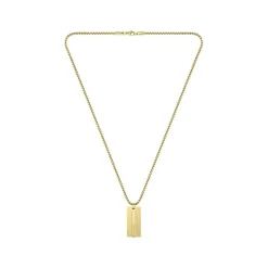 Lacoste Mens Adventurer Yellow Gold Ip Necklace in Gold