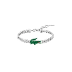 Lacoste Mens Arthor Stainless Steel Bracelet in Silver