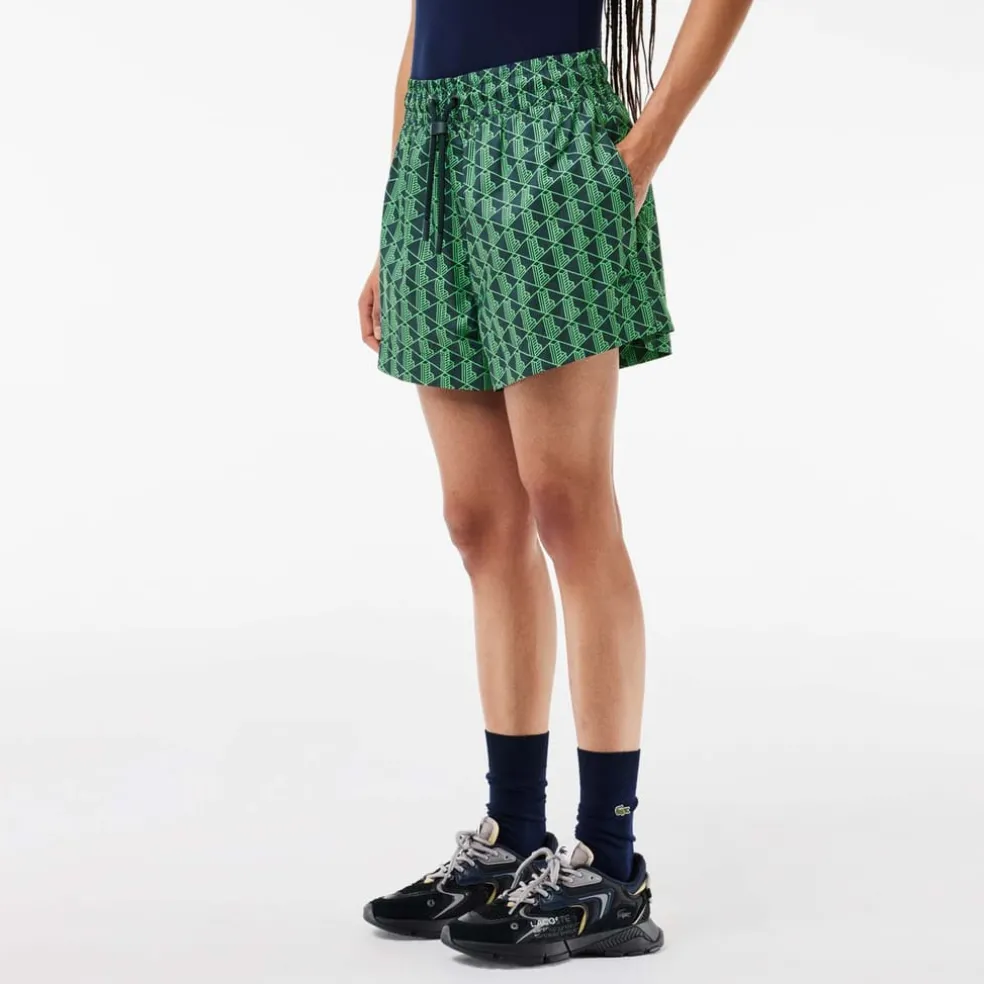 Lacoste Monogram Print Bermuda Shorts in Multi colour