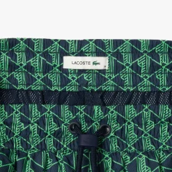 Lacoste Monogram Print Bermuda Shorts in Multi colour
