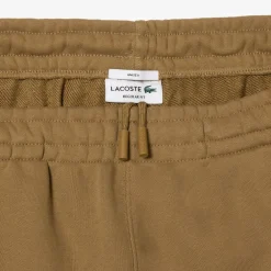 Lacoste Organic Cotton Fleece Sweatpants in Brown
