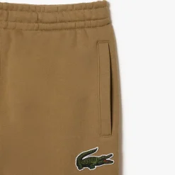 Lacoste Organic Cotton Fleece Sweatpants in Brown