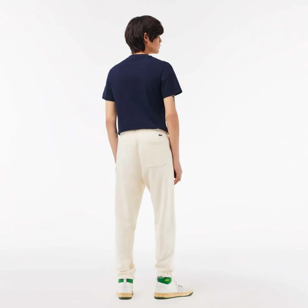 Lacoste Organic Cotton Track Pants in Cream