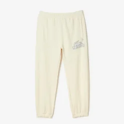 Lacoste Organic Cotton Track Pants in Cream