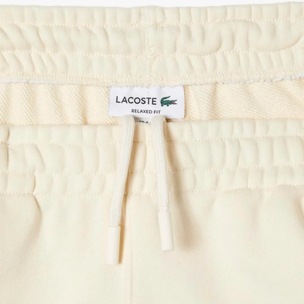 Lacoste Organic Cotton Track Pants in Cream