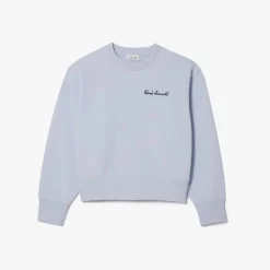 Lacoste Oversized Double Face Jogger Sweatshirt in Blue