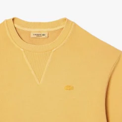 Lacoste Oversized Natural Dye Hooded Sweatshirt in Orange