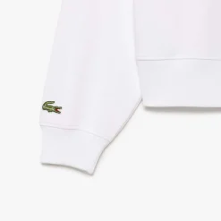 Lacoste Oversized Print Hoodie in White
