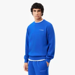 Lacoste Piqué Badge Accent Sweatshirt in Blue
