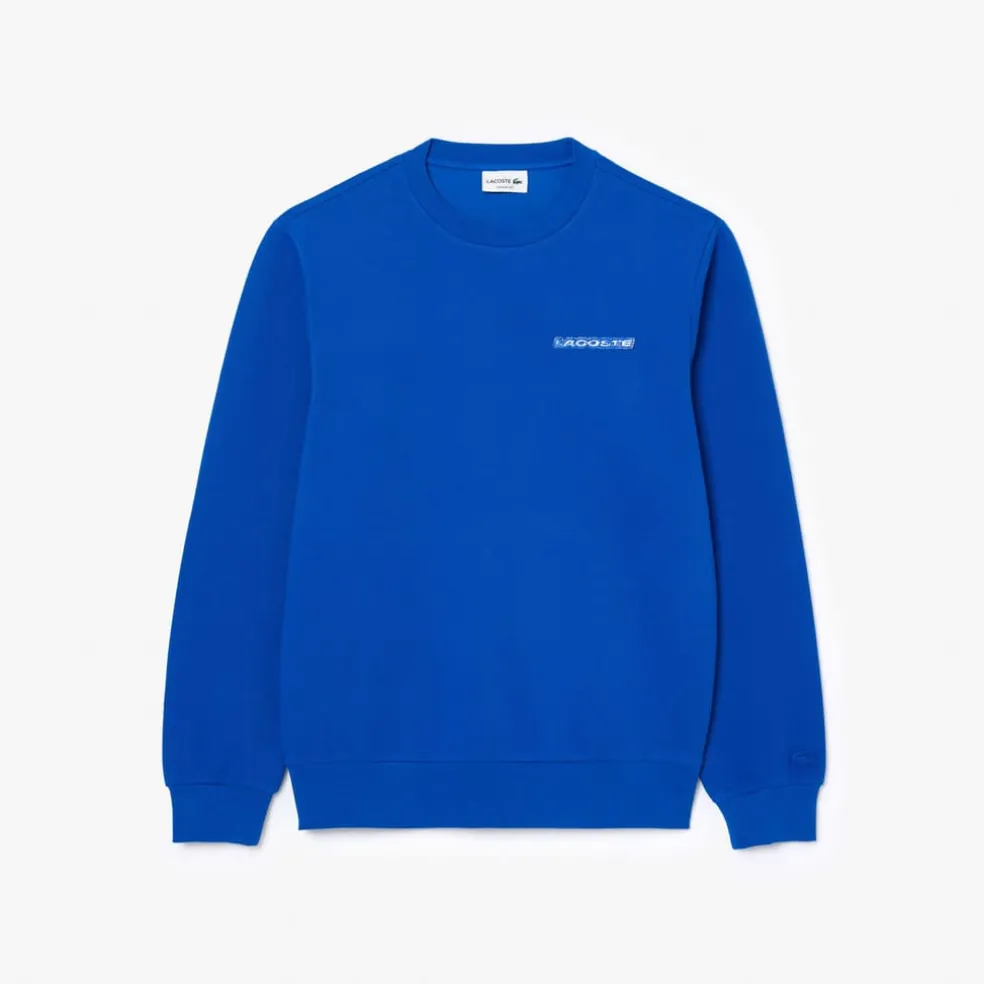 Lacoste Piqué Badge Accent Sweatshirt in Blue
