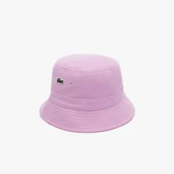 Lacoste Piqué Bucket Hat in Pink