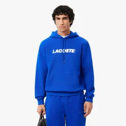 Lacoste Piqué Hoodie in Blue