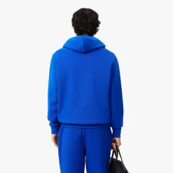 Lacoste Piqué Hoodie in Blue