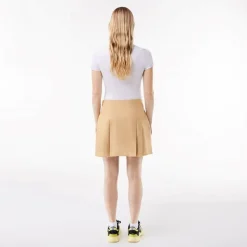 Lacoste Pleated Skirt in Beige