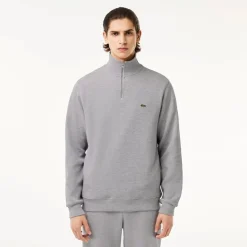 Lacoste Quarter Zip Fleece in Grey