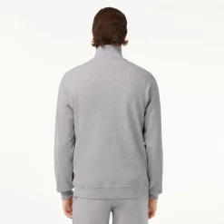 Lacoste Quarter Zip Fleece in Grey