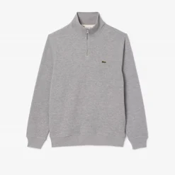 Lacoste Quarter Zip Fleece in Grey