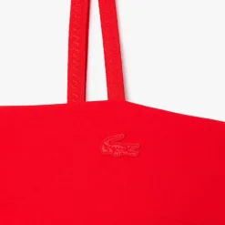 Lacoste Quick Dry UV Protect Technical Bralette in Red