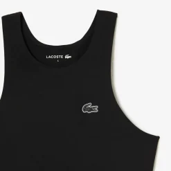 Lacoste Quick-Dry Recycled Polyamide Stretch Bra in Black