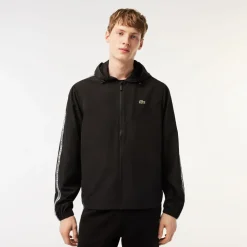 Lacoste Recycled Polyester Track Jacket in Black