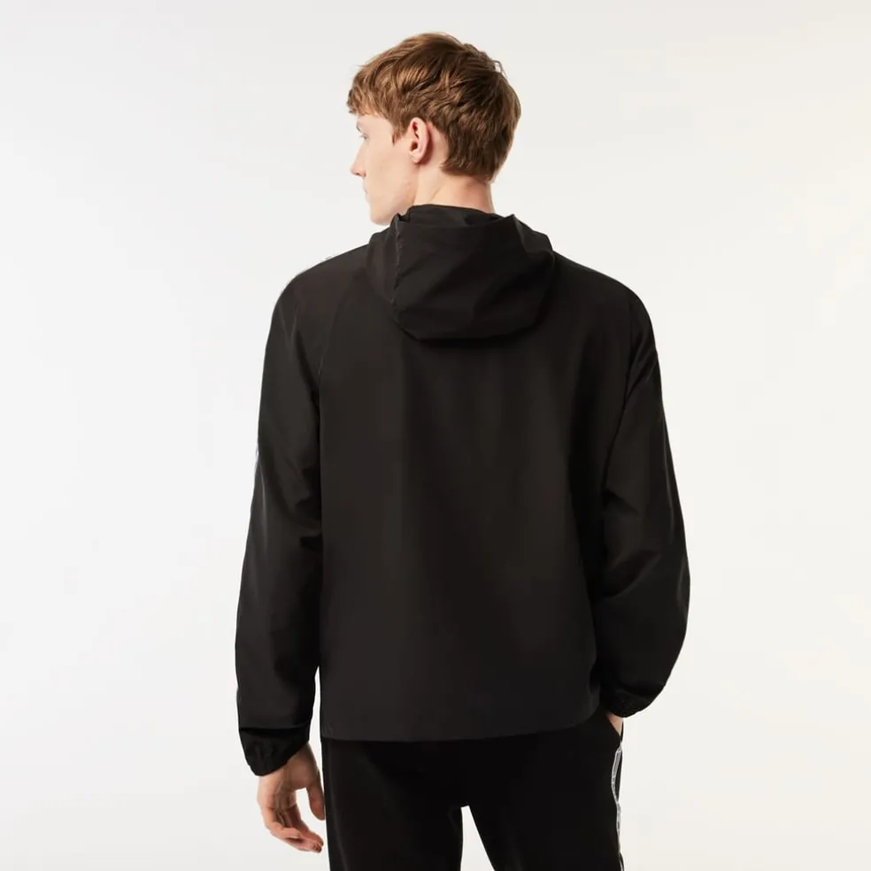 Lacoste Recycled Polyester Track Jacket in Black