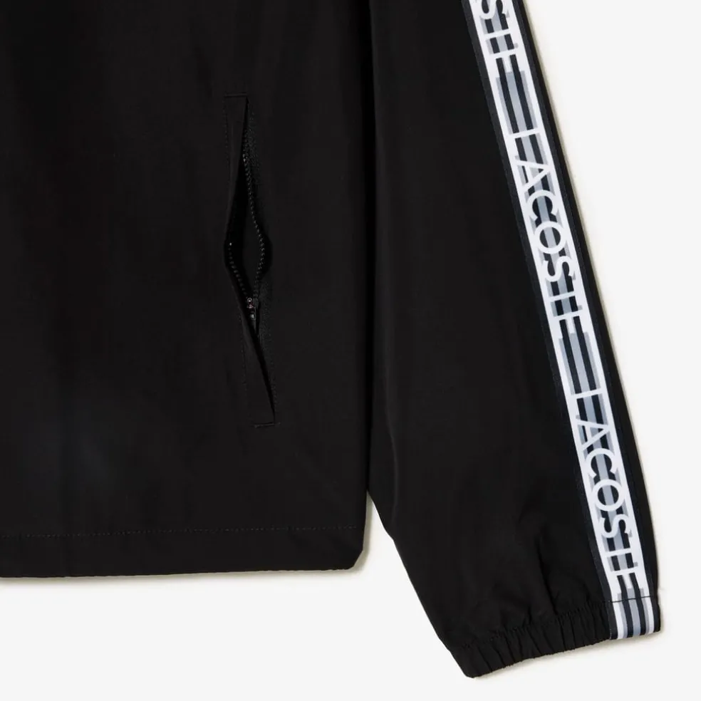 Lacoste Recycled Polyester Track Jacket in Black