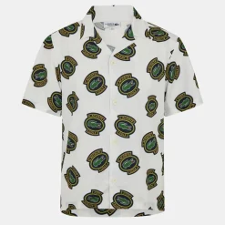 Lacoste Regular Fit Bold Logo Shirt in Cream