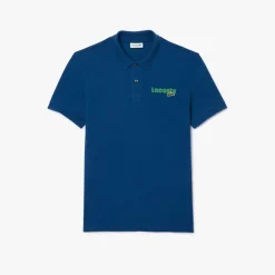Lacoste Regular Fit L.12.12 Washed Effect Polo Shirt in Blue