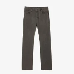 Lacoste Regular Fit Mineral Dyed Cotton Jeans in Grey