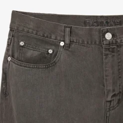 Lacoste Regular Fit Mineral Dyed Cotton Jeans in Grey