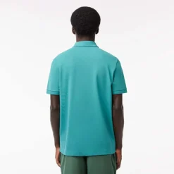 Lacoste Regular Fit Paris Stretch Piqué Polo Shirt in Green