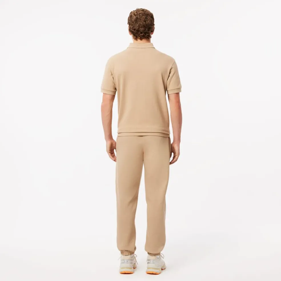 Lacoste Regular Fit Piqué Sweatpants in Beige