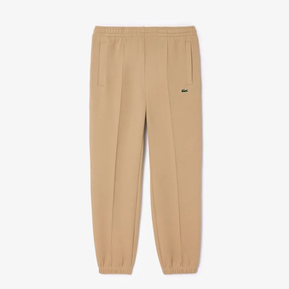 Lacoste Regular Fit Piqué Sweatpants in Beige