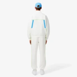 Lacoste Regular Fit Piqué Sweatpants in White blue