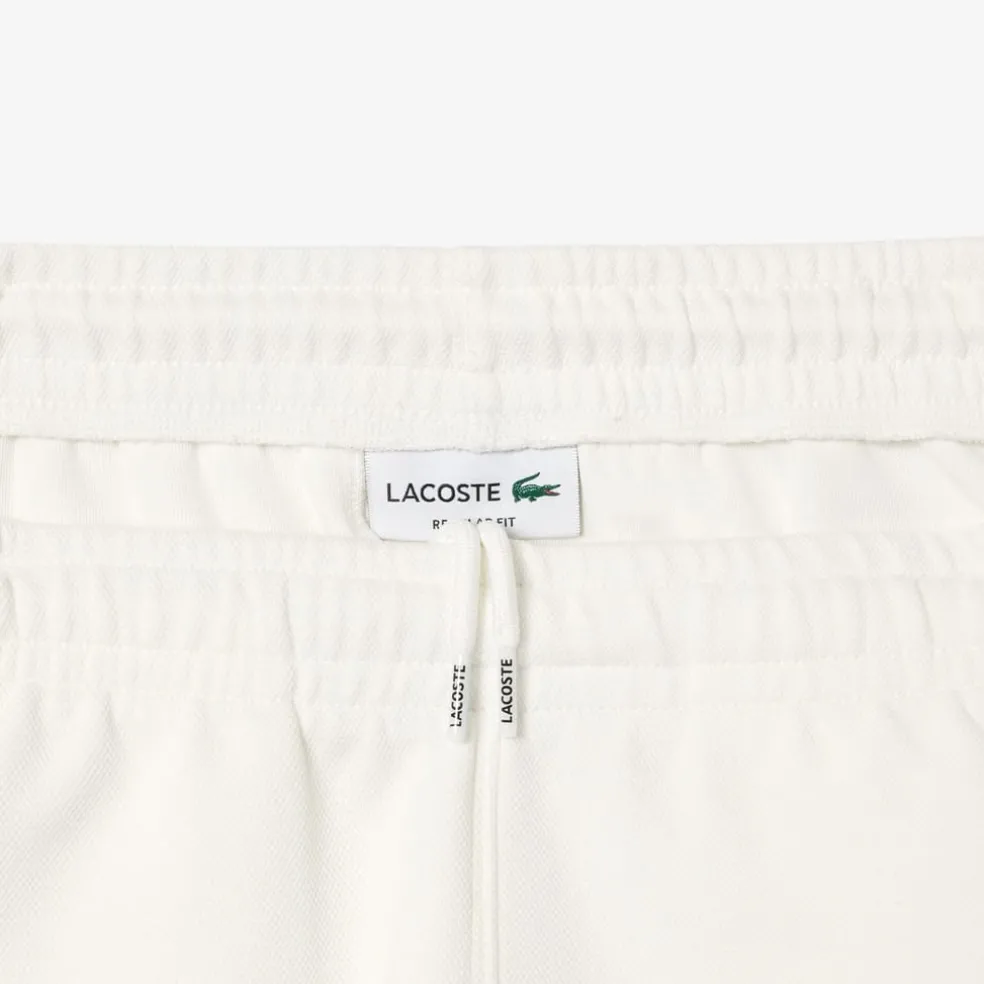 Lacoste Regular Fit Piqué Sweatpants in White blue